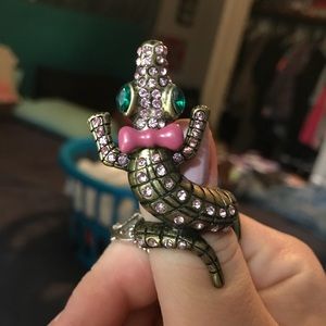Betsey Johnson crocodile ring